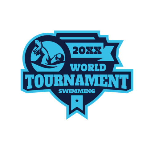 Tournament World  Swimming logo template Thumbnail