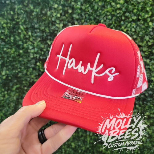 Embroidered Trucker Hat Hawks Thumbnail