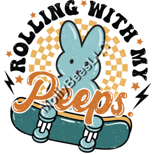 Rollin With My Peeps Distressed Thumbnail