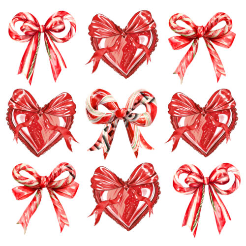 valentine hearts and bows Thumbnail