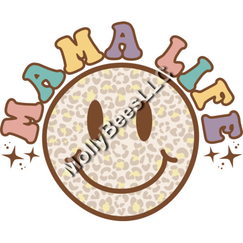 Mama Life Leopard Smiley Thumbnail